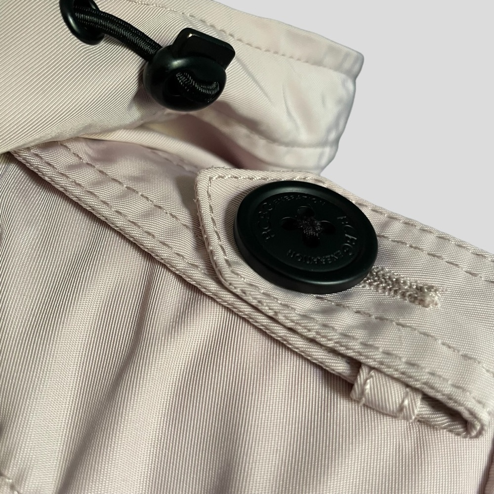 𝅺bcbgeneration Double Breasted Spring Trench Coat Waterproof Pink Size S - Picture 9 of 16
